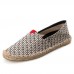 Women Large Size Solid Color Slip  on Espadrilles Fisherman Flat Shoes