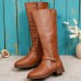 Large Size Women Casual Comfortable Side  zip Riding Boots