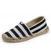 Women Large Size Slip On Pattern Decoration Fisherman Espadrilles Flat Shoes