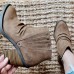 Large Size Women Casual Retro Side  zip Chunky Heel Boots