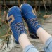 Women Retro Casual Lace  up Comfy Hand Stitching Espadrilles Flat Short Boots