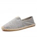 Women Large Size Solid Color Slip  on Espadrilles Fisherman Flat Shoes